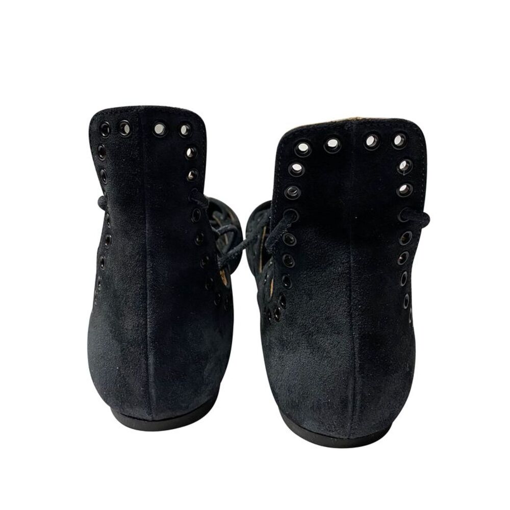 Isabel Marant Lace Up Flats in Black Suede - Picture 9 of 10
